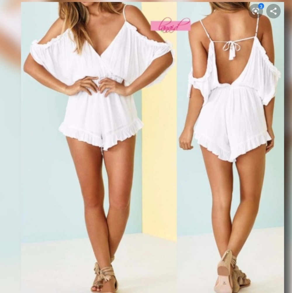 NWT Lovers + Friends Malia White Romper